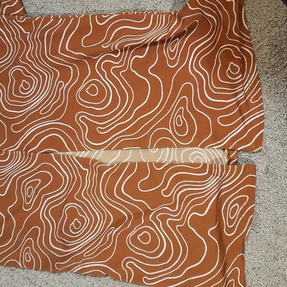 forever21 women's knit dress long brown/white medium nwt - Picture 3 of 6